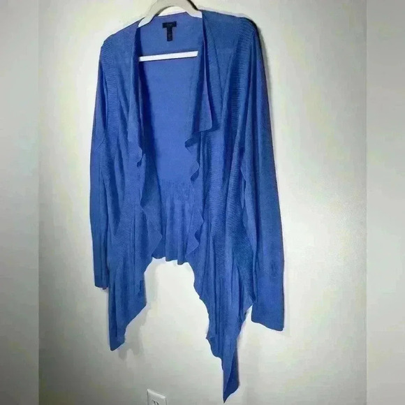 Soma Open Front Soft Lightweight Sweater Loungewear Ruffle Women’s Size Large - Picture 2 of 8